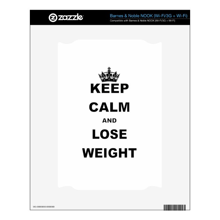 KEEP CALM AND LIVE LOSE WEIGHT.png Decal For NOOK