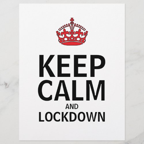 Keep Calm and Lockdown Poster Flyer