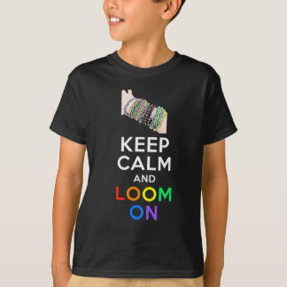 Keep Calm and Loom on T-Shirt (Dark Colors)