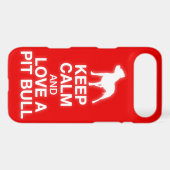 Keep Calm And Love A Pit Bull - iPhone 4/4S Case (Back (Horizontal))