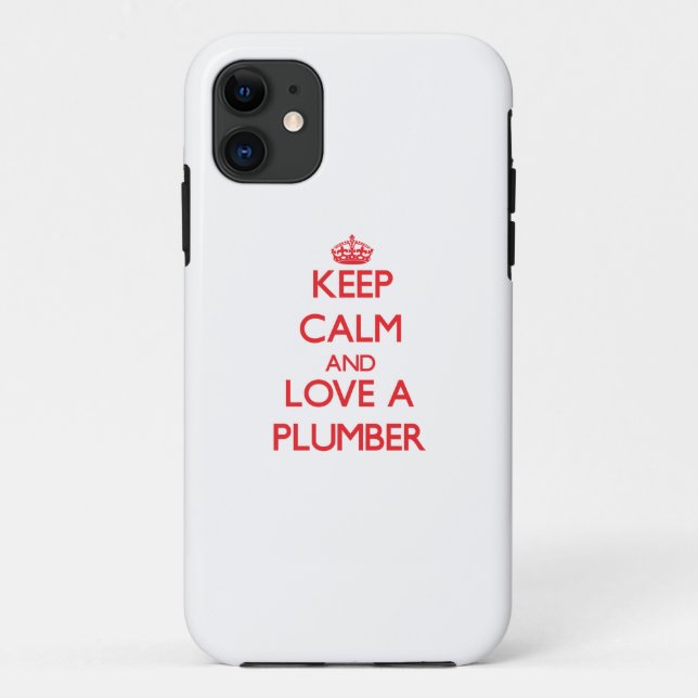 Keep Calm and Love a Plumber Case-Mate iPhone Case (Back)