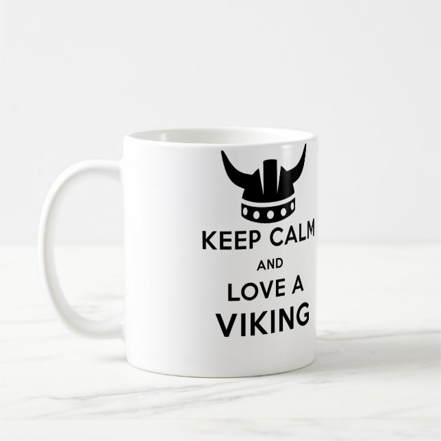 Keep Calm and Love a Viking mug - Left handed (Left)