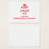 Keep Calm and Love an Administrative Assistant (Front & Back)
