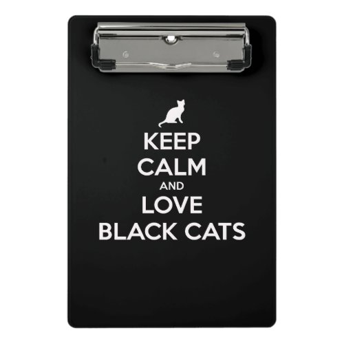Keep calm and love black cats mini clipboard