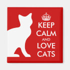 Keep calm and love cats magnet | Customizable