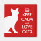 Keep calm and love cats magnet | Customizable