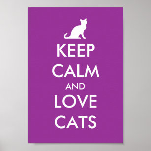 Keep calm and love cats poster parody