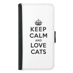 Keep Calm and Love Cats  Samsung Galaxy S5 Wallet Case
