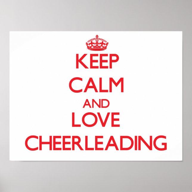 Keep calm and love Cheerleading Poster (Front)