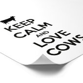 Keep Calm And Love Cows Poster (Corner)