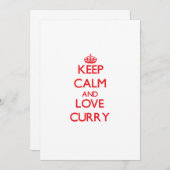 Keep calm and love Curry (Front/Back)