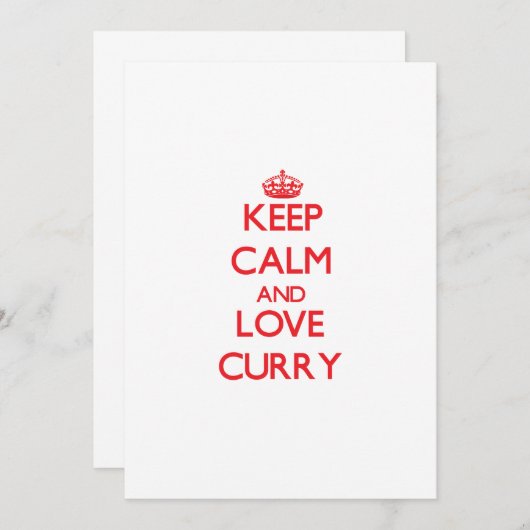 Keep calm and love Curry (Front/Back)