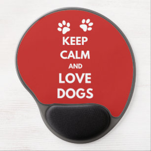Keep calm and love dogs gel mouse pad