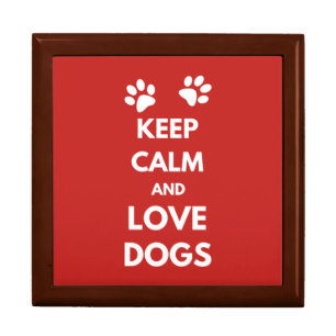 Keep calm and love dogs gift box