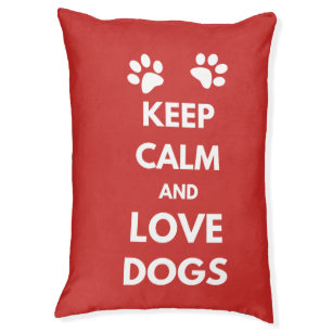 Keep calm and love dogs pet bed