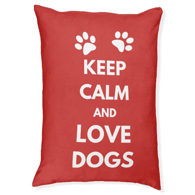 Keep calm and love dogs pet bed (Front Vertical)