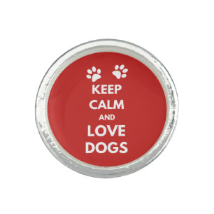 Keep calm and love dogs ring
