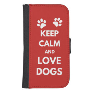 Keep calm and love dogs phone wallet