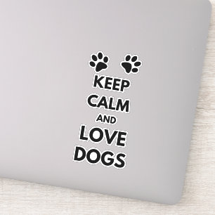 Keep calm and love dogs sticker