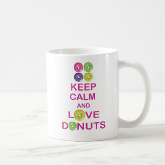 Keep Calm and Love Donuts Unique coffee mug design
