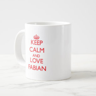 Keep Calm and Love Fabian Giant Coffee Mug
