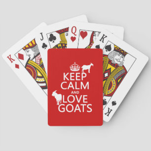 Keep Calm and Love Goats Poker Cards