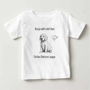 Keep calm and love Golden Retriever puppy Baby T-Shirt