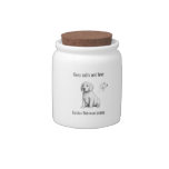 Keep calm and love Golden Retriever puppy Candy Jar