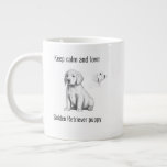 Keep calm and love Golden Retriever puppy  Giant Coffee Mug