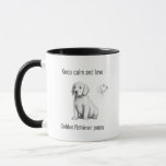 Keep calm and love Golden Retriever puppy Mug
