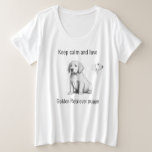 Keep calm and love Golden Retriever puppy Plus Size T-Shirt