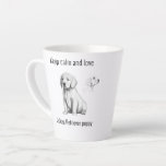 Keep calm and love Golden Retriever puppy T-Shirt Latte Mug