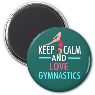 Keep Calm and Love Gymnastics Magnet