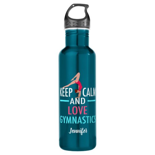 Keep Calm and Love Gymnastics Water Bottle