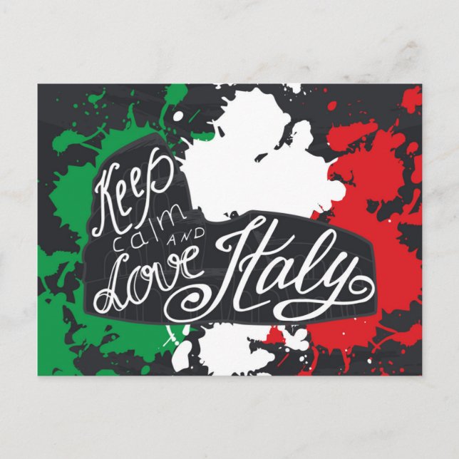Keep Calm and Love Italy Postcard (Front)