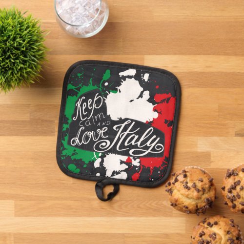 Keep Calm and Love Italy Pot Holder