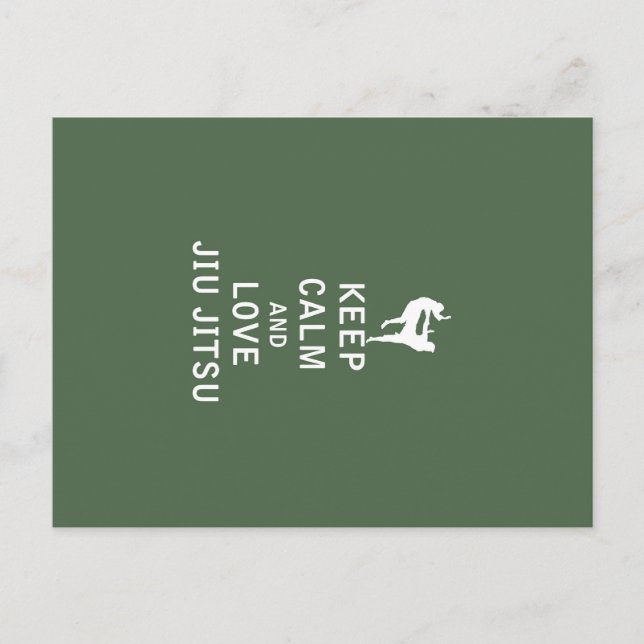 Keep Calm and Love Jiu Jitsu Postcard (Front)
