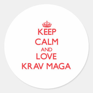 Keep calm and love Krav Maga Classic Round Sticker
