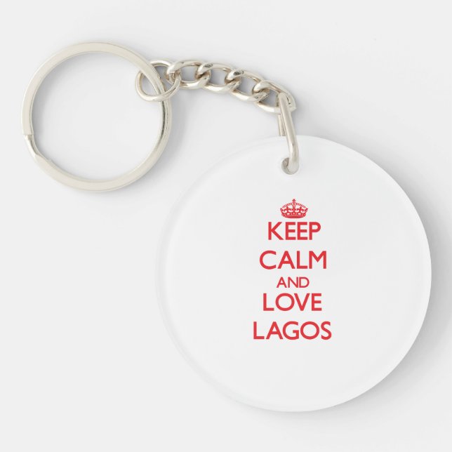 Keep Calm and Love Lagos Keychain (Front)