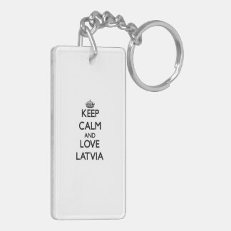Keep Calm and Love Latvia Keychain
