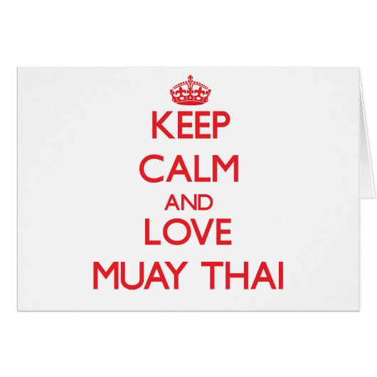 Keep calm and love Muay Thai Cards (Front Horizontal)