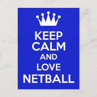 Keep Calm And Love Netball Postcard