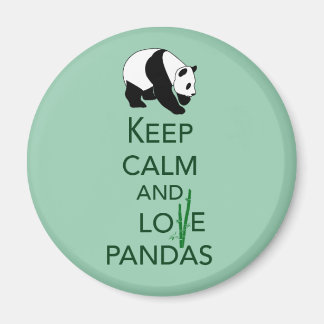 Keep Calm and Love Pandas Gift Art Print Magnet