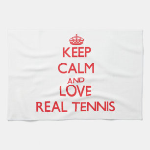 Keep calm and love Real Tennis Towel