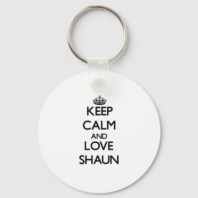 Keep Calm and Love Shaun Keychain (Front)