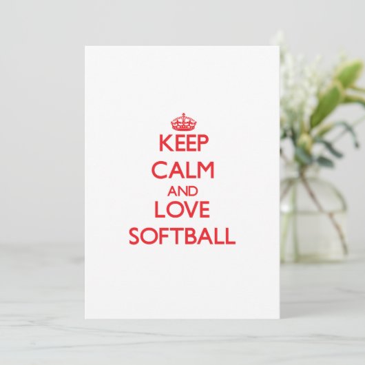 Keep calm and love Softball (Standing Front)