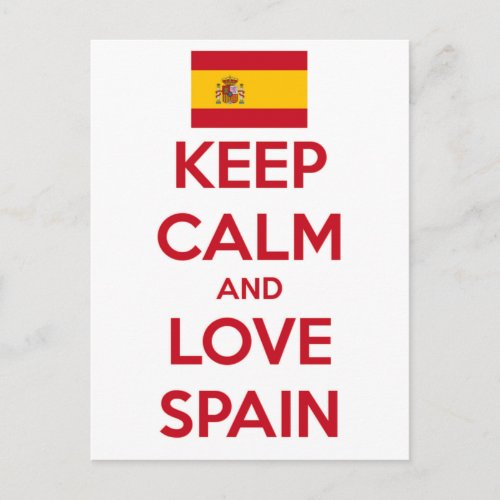 Keep Calm and Love Spain Postcard