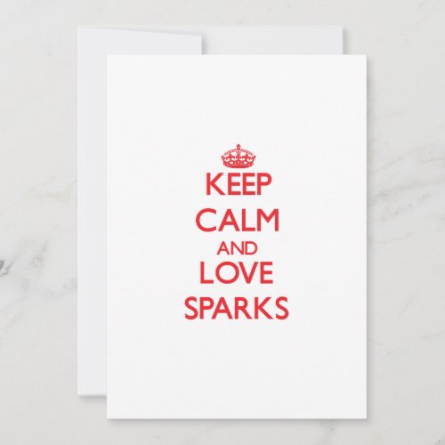 Keep calm and love Sparks Personalized Announcements
