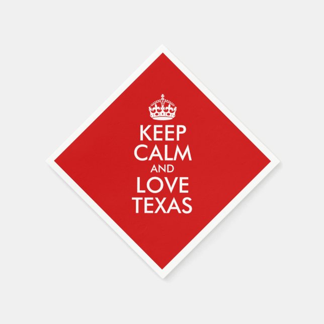 Keep Calm and Love Texas Napkins (Corner)