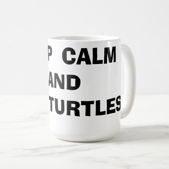 Keep Calm and Love Turtles Coffee Mug (Front Right)